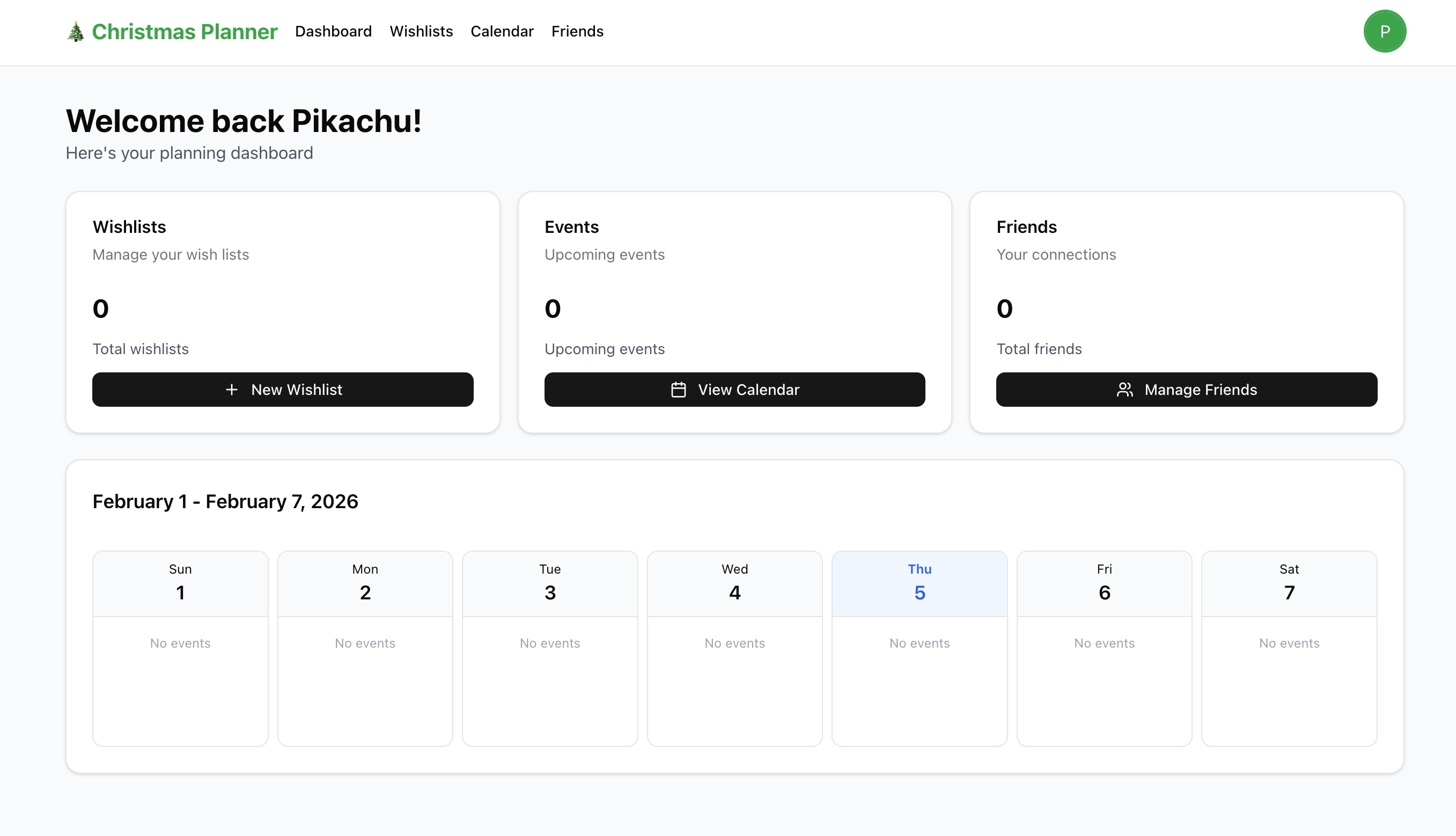 Christmas Planner app screenshot
